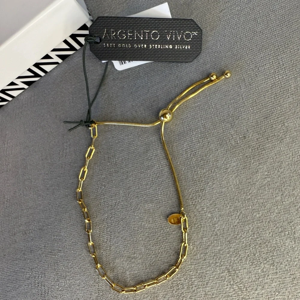 Argento Vivo Gold Adjustable Bracelet - Picture 3 of 16